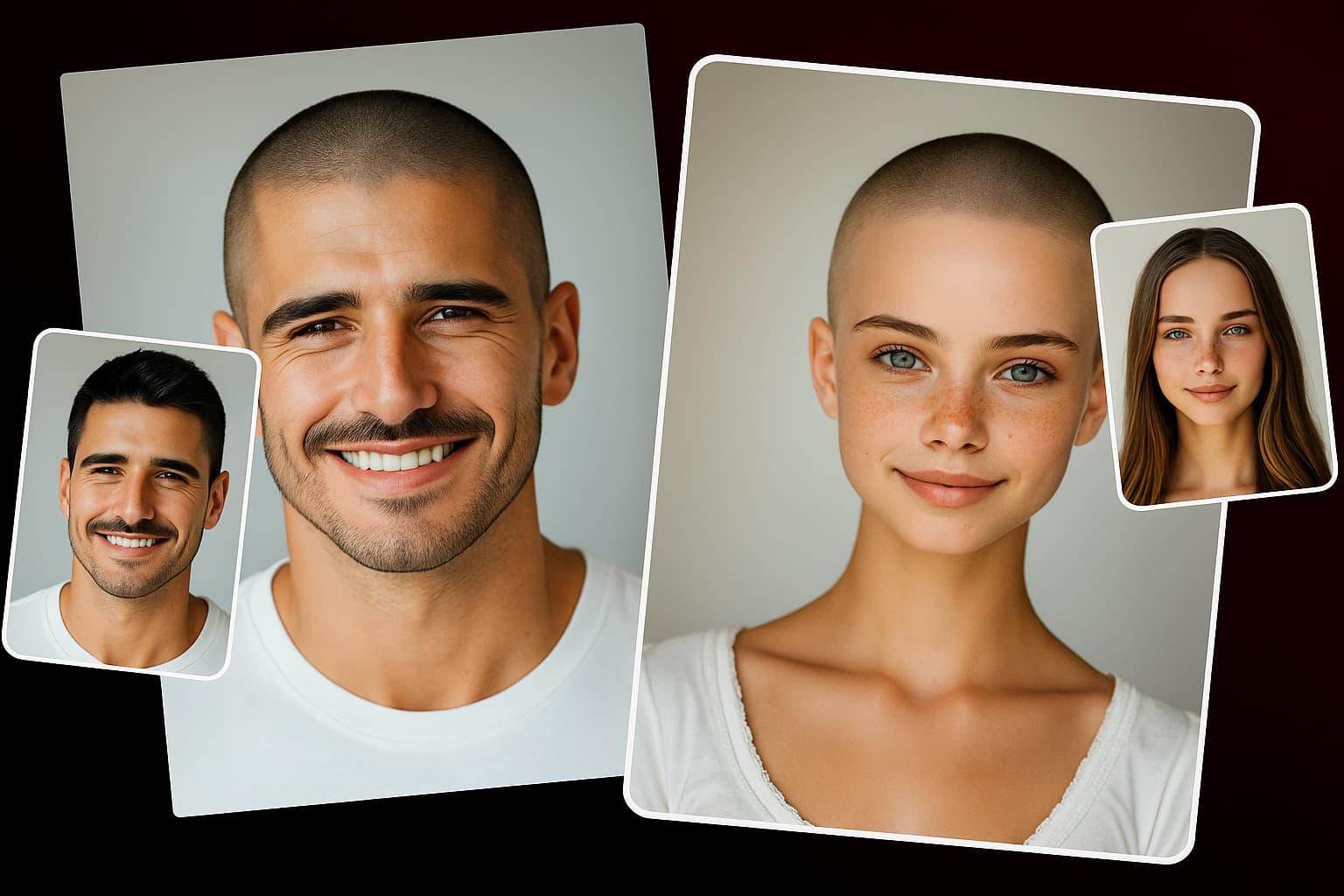 Generate buzz cut looks of both man and woman